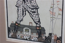 1915 Collier's 'The National Weekly' Pre-Swing Golfer w/Clubhouse Cover - October 2nd - Framed