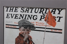 1920 The Saturday Evening Post Golf Themed Cover - March 13th - Framed