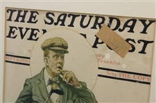 1926 The Saturday Evening Post Golf Themed Cover - September 11th - Framed