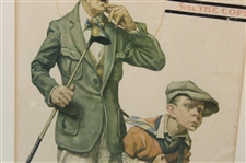 1926 The Saturday Evening Post Golf Themed Cover - September 11th - Framed