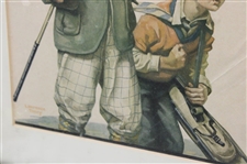 1926 The Saturday Evening Post Golf Themed Cover - September 11th - Framed