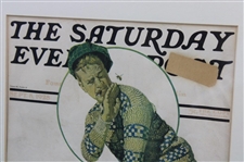 1928 The Saturday Evening Post Golf Themed Cover - September 8th - Framed