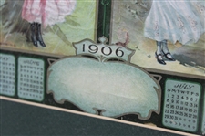 1906 Seasonal Boston Rubbers Calendar w/Lady Golfers & others  Advert - Framed