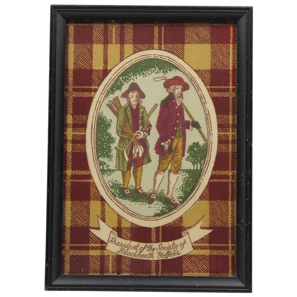 President of The Society of Blackheath Golfers Knitted Presentation Piece - Framed