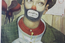 Classic 'Club House Activity' Weary Willie Clown Golf Print - Framed