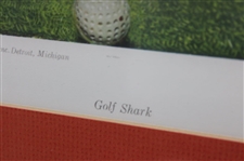 Classic 'Golf Shark' Weary Willie Clown Golf Print - Framed