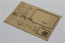 Golf Themed 'After Exposing Bring Your Films to' film Developing Order/Processing Envelope