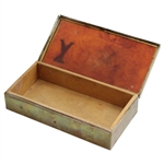 Enamel Pre-Swing Golfer on Humidor Box - Made in Germany