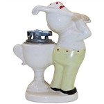Ceramic 1962 Pre-Swing Golfer with Trophy Lighter - Amico Import - Japan