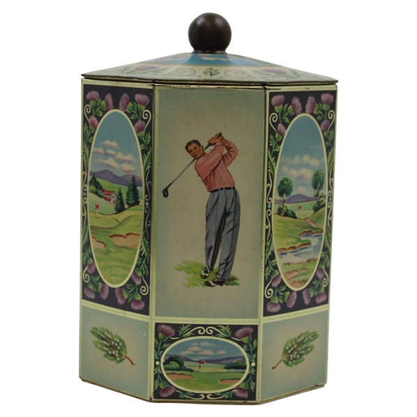 MacGregor Golf Themed Octagonal Tin Container with Lid - Employee Gift