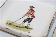 Red Coat Golfer & Blackheath Golfers Square Ceramic Dishes 