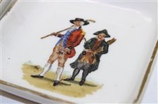 Red Coat Golfer & Blackheath Golfers Square Ceramic Dishes 