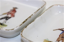 Red Coat Golfer & Blackheath Golfers Square Ceramic Dishes 