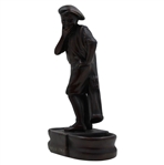 Golf Caddy with Bag & Clubs Statue
