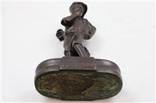 Golf Caddy with Bag & Clubs Statue