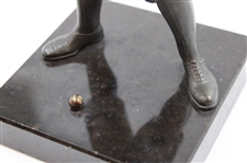 Pre-Swing Male Golfer with Copper Tone Golf Ball & Removeable Club Statue