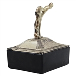 Putting Lady Golfer Metal Lid on Box