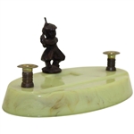 Cunningham Products Pre-Swing Male Golfer Statue Marble Pen Desk Set - New York