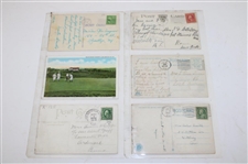 Eighty One (81) Various Early 1900's Laminated Golf Themed Post Cards