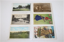 Eighty Four (84) Various Early 1900's Laminated Golf Themed Post Cards