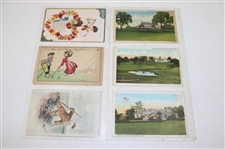 Eighty Four (84) Various Early 1900's Laminated Golf Themed Post Cards