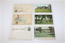 Eighty Four (84) Various Early 1900's Laminated Golf Themed Post Cards