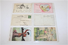 Eighty Four (84) Various Early 1900's Laminated Golf Themed Post Cards