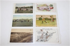 Eighty Four (84) Various Early 1900's Laminated Golf Themed Post Cards