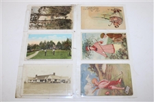 Eighty Four (84) Various Early 1900's Laminated Golf Themed Post Cards