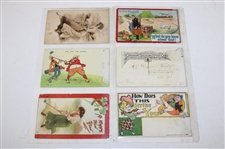Seventy Eight (78) Various Early 1900's Laminated Golf Themed Post Cards