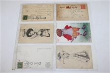 Seventy Eight (78) Various Early 1900's Laminated Golf Themed Post Cards