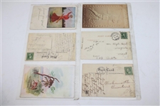 Seventy Eight (78) Various Early 1900's Laminated Golf Themed Post Cards