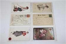 Seventy Eight (78) Various Early 1900's Laminated Golf Themed Post Cards