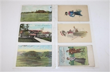 Seventy Eight (78) Various Early 1900's Laminated Golf Themed Post Cards