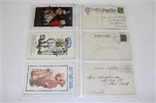 Seventy (70) Various Early 1900's Laminated Golf Themed Post Cards