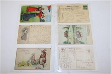 Seventy (70) Various Early 1900's Laminated Golf Themed Post Cards