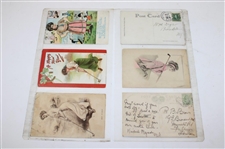 Seventy (72) Various Early 1900's Laminated Golf Themed Post Cards