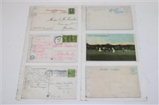 Seventy Five (75) Various Early 1900's Laminated Golf Themed Post Cards