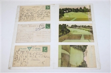 Seventy (70) Various Early 1900's Laminated Golf Themed Post Cards
