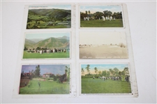 Seventy Four (74) Various Early 1900's Laminated Golf Themed Post Cards