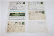 Seventy Four (74) Various Early 1900's Laminated Golf Themed Post Cards