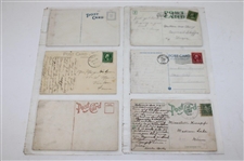 Seventy Four (74) Various Early 1900's Laminated Golf Themed Post Cards