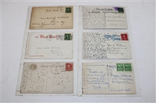 Eighty Nine (89) Various Early 1900's Laminated Golf Themed Post Cards