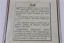 Bridgeport Gun Implement Co. Golf Club & 1898 Harpers Official Golf Guide Advertising Clippings