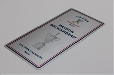Bryson Dechambeau's 2020 US Open at Winged Foot Lockeroom Locker Nameplate