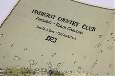 1923 Pinehurst Country Club Courses Layout Map - Donald J. Ross Architect