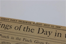 Two (2) Bobby Jones Original Newspaper Articles Featuring Post-Swing & Putting Drawings
