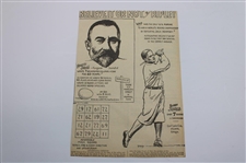 Two (2) Bobby Jones Original Newspaper Articles Featuring Post-Swing & Putting Drawings