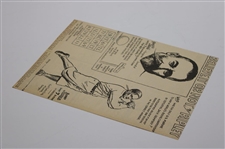 Two (2) Bobby Jones Original Newspaper Articles Featuring Post-Swing & Putting Drawings