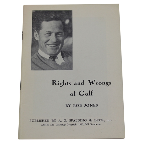 Rights And Wrongs of Golf Bobby Jones Booklet